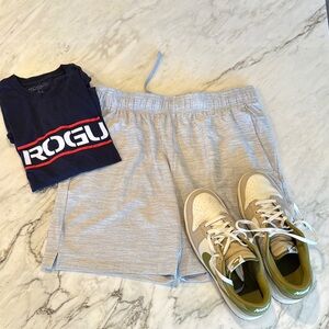 Apana Gray Drawstring Shorts with Pockets